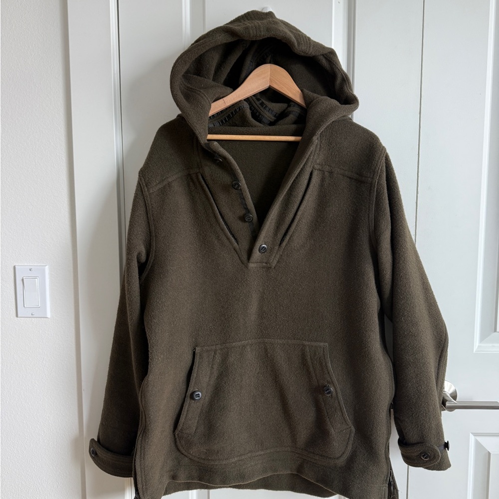 Weatherwool Olive Green Hooded Al’s Anorak Pullover MEDIUM